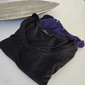 Black and Blue Women's Tank Tops